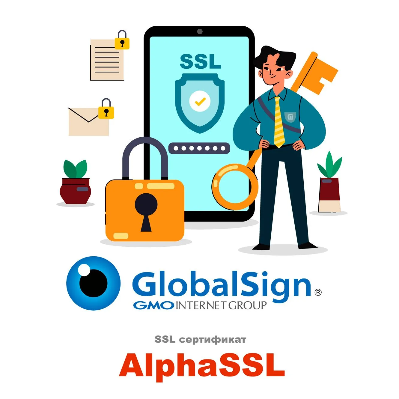 картинка  SSL сертификат GlobalSign AlphaSSL Wildcard от General iT