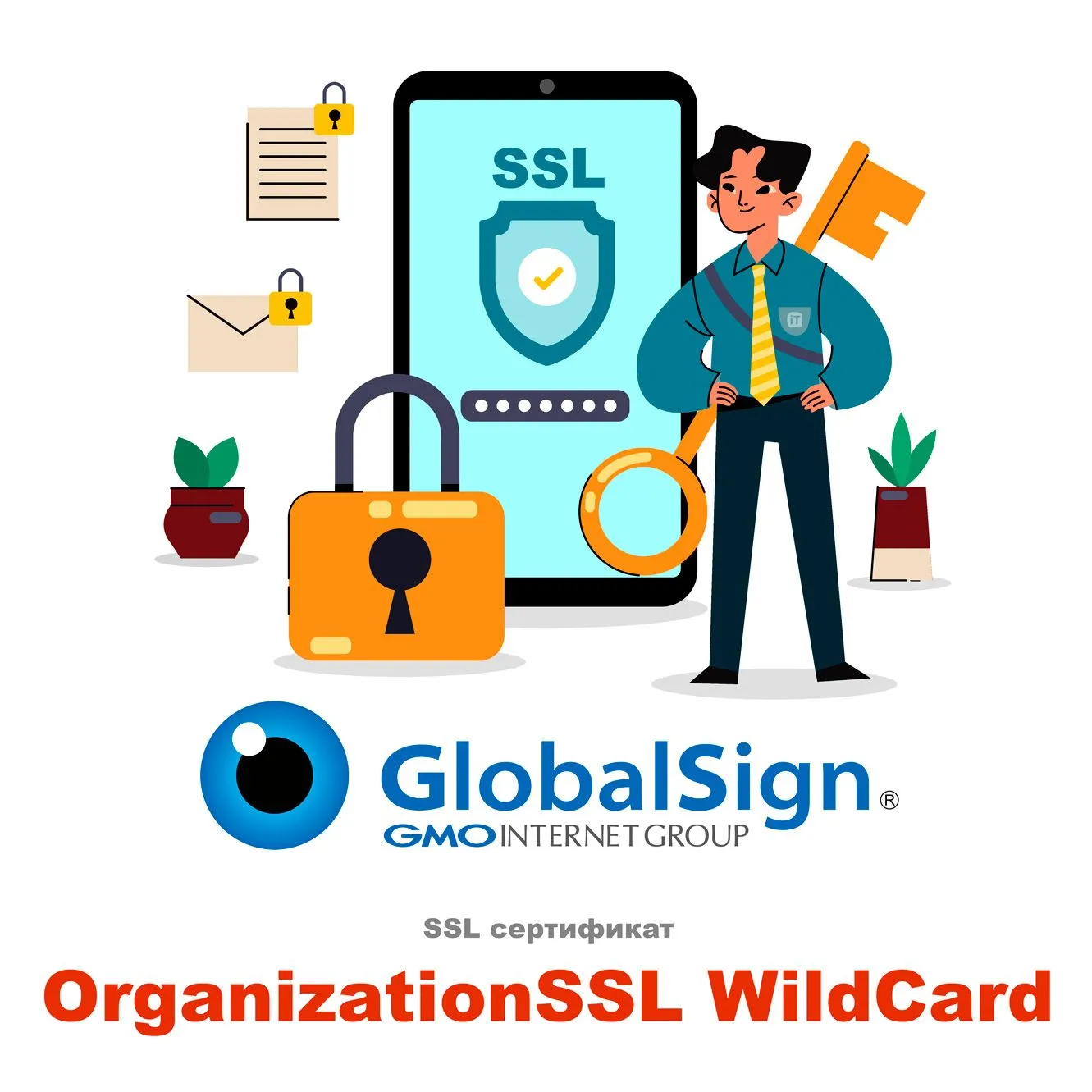 картинка  SSL сертификат GlobalSign OrganizationSSL WildCard от General iT